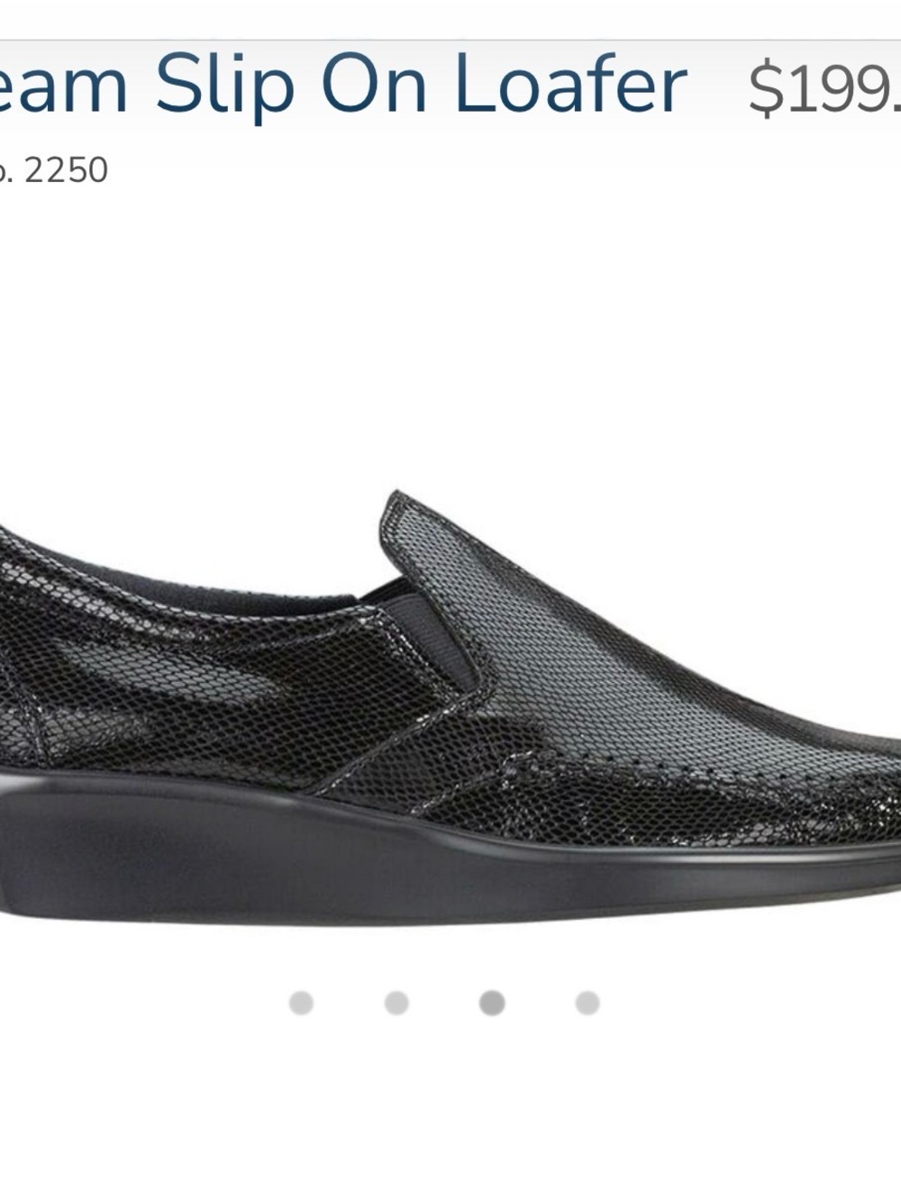 SAS Women’s “Dream” Black Snake Slip-On Comfort Loafers - Picture 10 of 10